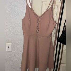 Elegant Mauve Sleeveless Dress